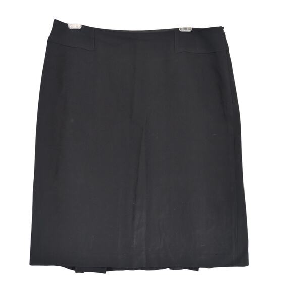 Ann Taylor Skirt, Black Knee Length Size 12 Pleated Classic Career Office - Picture 1 of 6